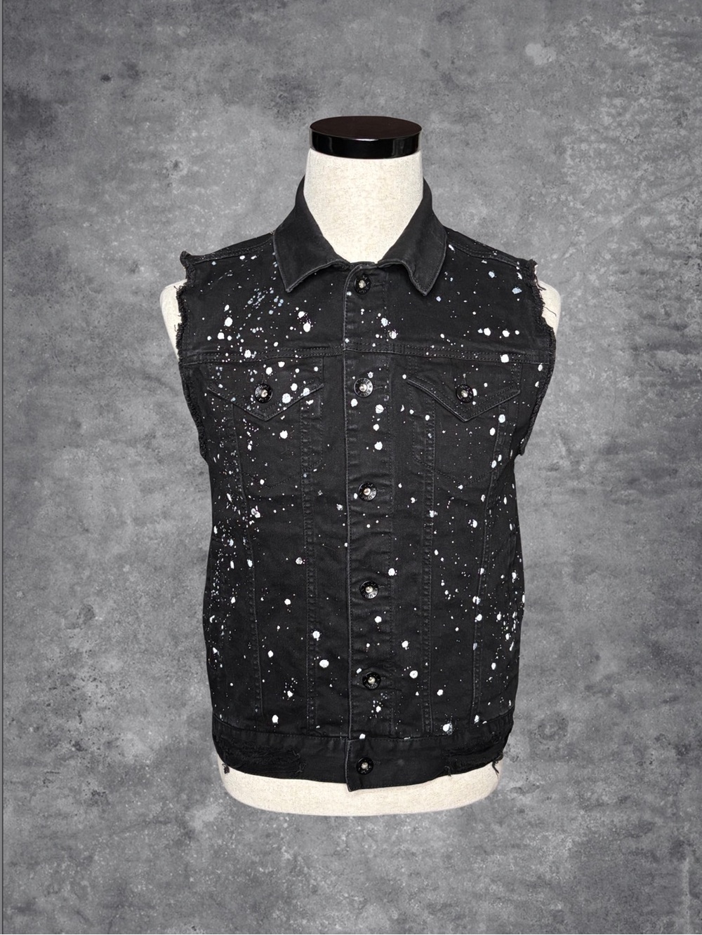 Rude xxx Black ‘Paint Splatter’ Vest